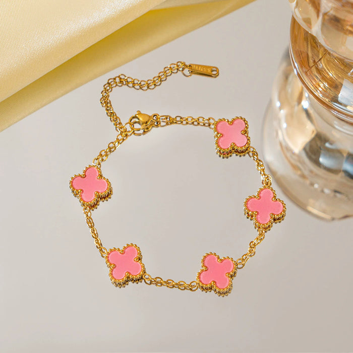 Wholesale Four leaf clover bracelet wholesale jewelry accessories new accessories niche high-end sense