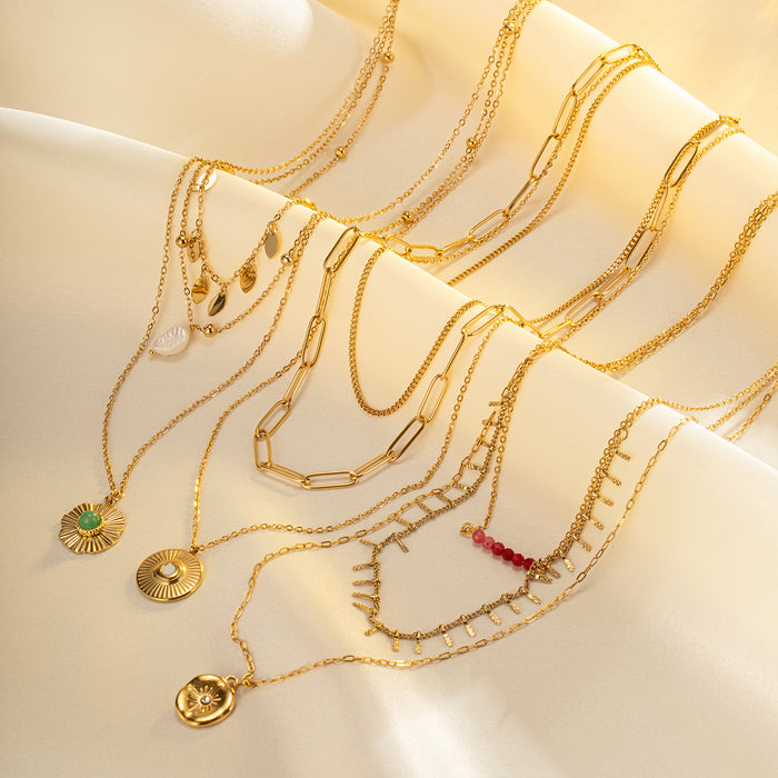 Wholesale Fashionable titanium steel necklace, versatile and high-end, multiple layered sweater chains, stainless steel necklace