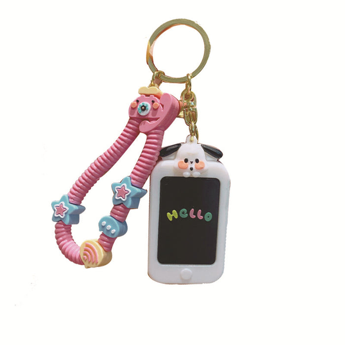 Wholesale Cartoon Mini Phone PVC Keychain JDC-KC-LiuFan001