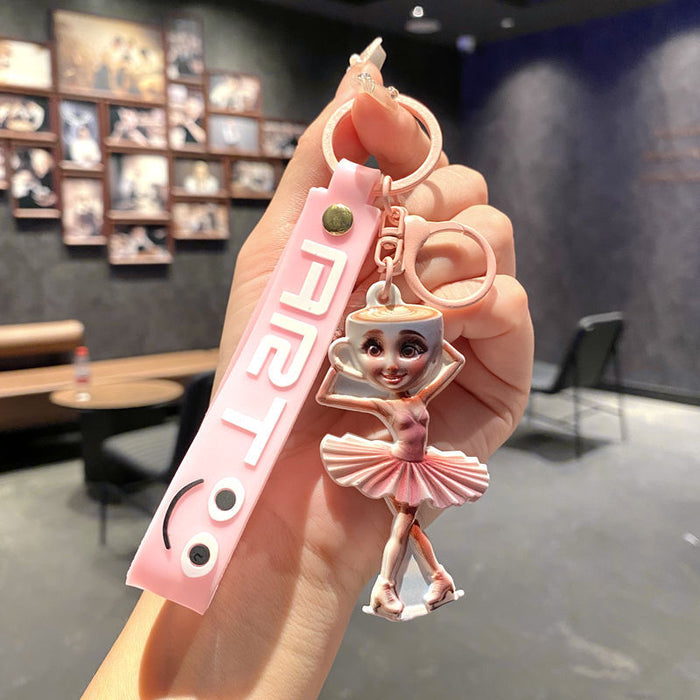 Wholesale Cartoon Shark Bag Charm Keychain Metal Car Key Accessory MOQ≥2