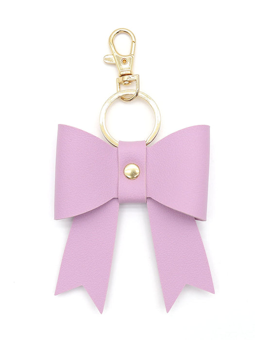 Wholesale Simple leather bow shape key chain bag pendant accessories