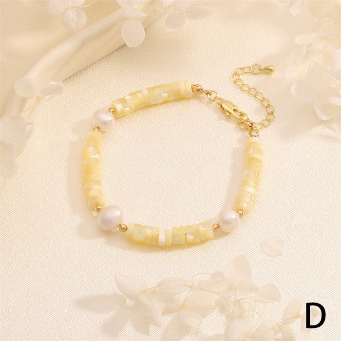 Wholesale Colorful Shell Pearl Bracelet JDC-BT-TianYi011