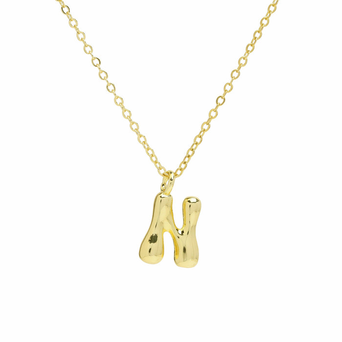 Wholesale 18k Brass Glossy Balloon 26 English Letters Necklace JDC-NE-BaiYi005