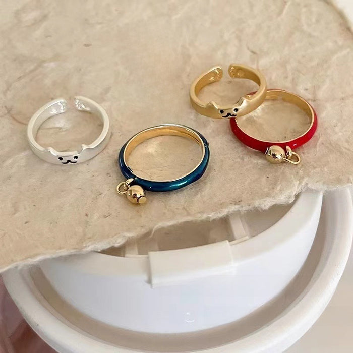Wholesale Bell ring with unique niche design and open mouth matching ring