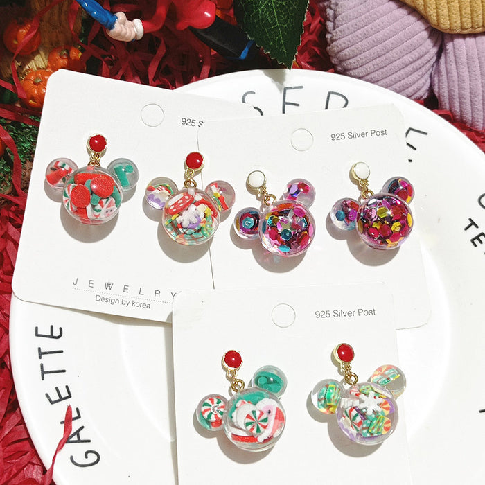 Wholesale Christmas Resin Cartoon Earrings JDC-ES-Xingj033