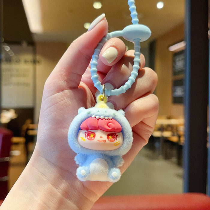 Wholesale Cartoon Flocked  Bear Pendant Cute Bag Desktop Decoration