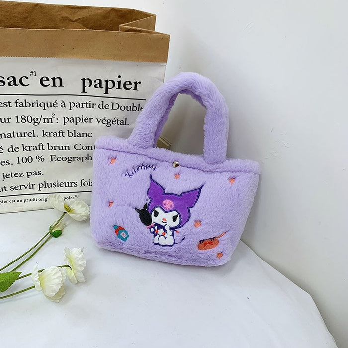 Wholesale cute large capacity portable plush bag