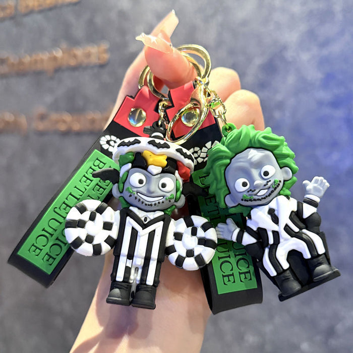 Wholesale 3pcs Cartoon Silicone Keychain Pendant Decorative Bag Charm