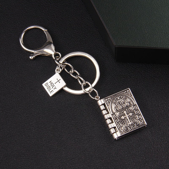 Wholesale Book Crosses Zinc Alloy Keychains