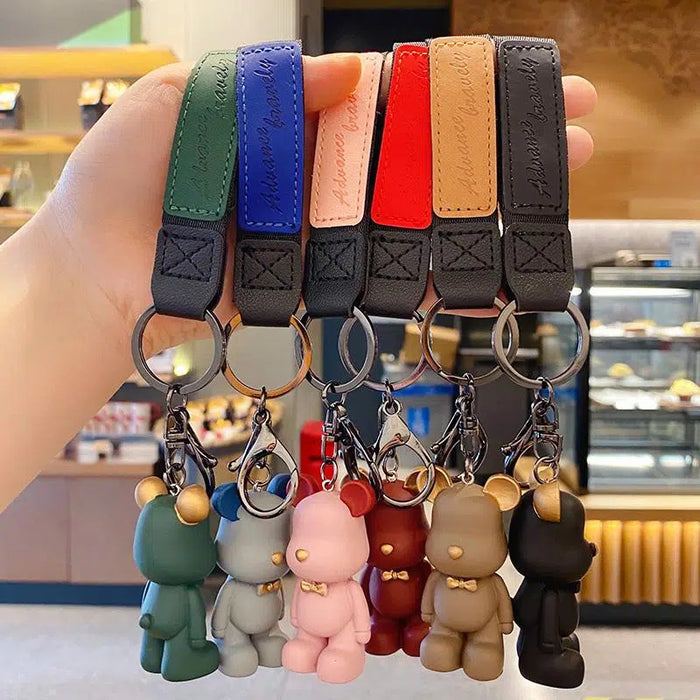 Wholesale  Bear Keychain Women's Simple Cute Student Backpack Car Key Chain