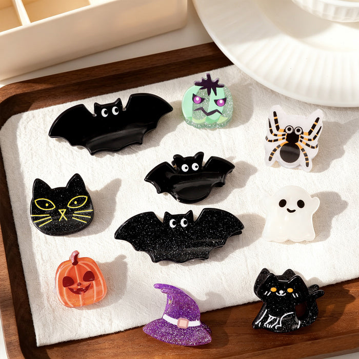 Wholesale  Shark Hair Clip Witch Hat  Pumpkin Design Chic Hair Accessory For Party