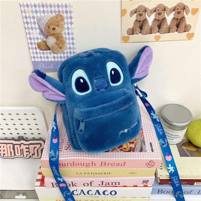 Wholesale Cute cartoon crossbody plush shoulder bag