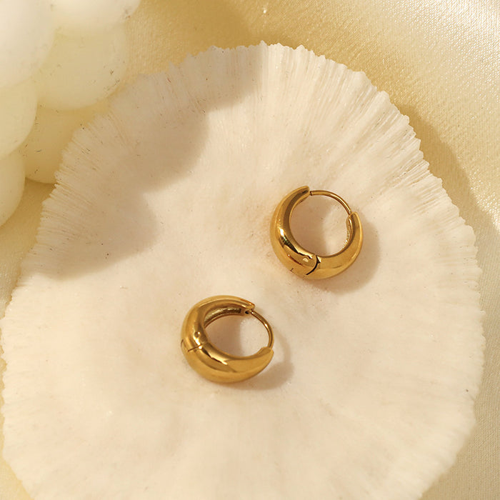 Wholesale  retro  ear buckle simple circle temperament earrings