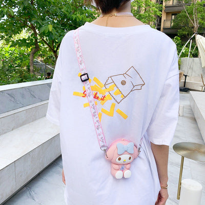 Wholesale Cartoon Backpack Silicone Soft Children's Diagonal Cross Bag (S) JDC-SD-WangZhao001