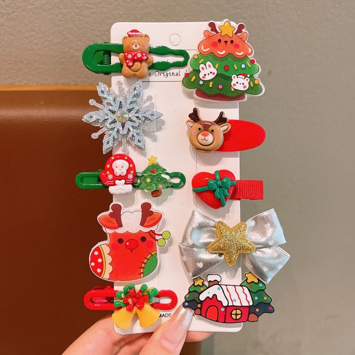 Wholesale Christmas children' s hair clips plush hair clips