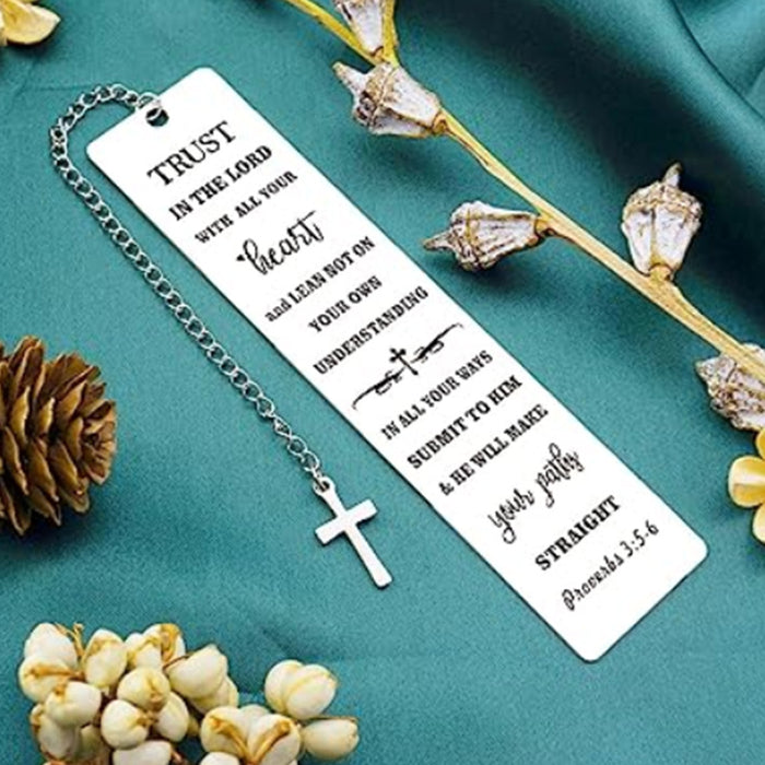 Wholesale Cross Pendant Stainless Steel Bookmark JDC-BM-LinHeng001