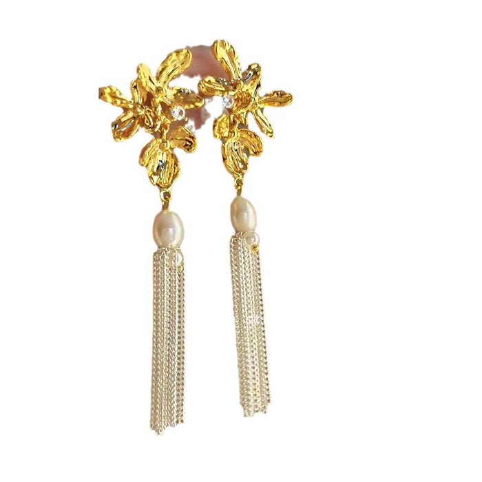 Wholesale   Pearl Tassel Earrings Women's  Earrings