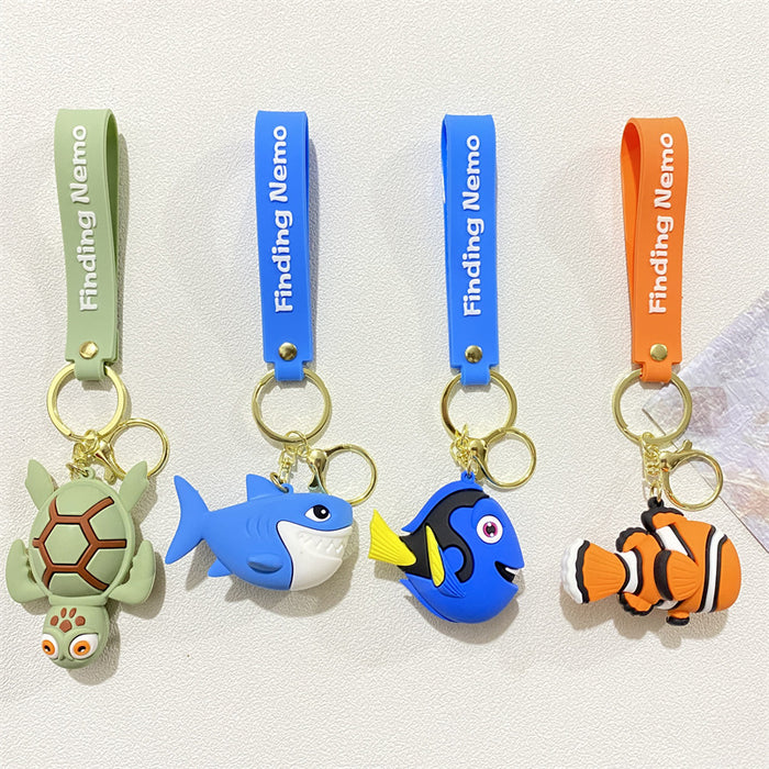 Wholesale Cute PVC Cartoon Ocean Animal Keychains