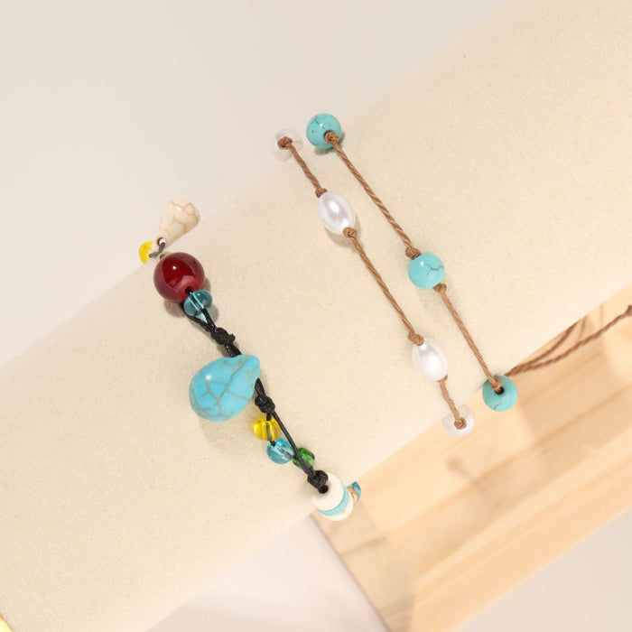 Wholesale Bracelet with double layered exquisite ankle bracelet