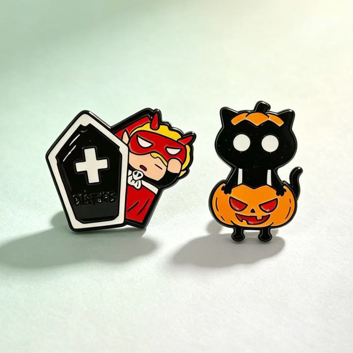 Wholesale Enamel Brooch Ghost Pumpkin Skeleton Clown Pin Chic Jewelry Accessory