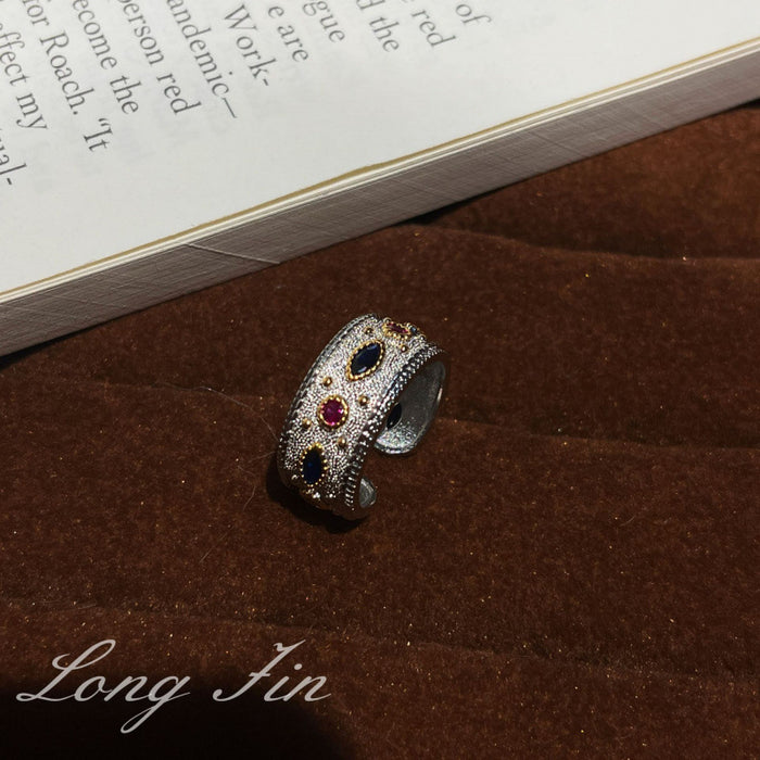 Wholesale Cross Flower Ring Diamond Four-Leaf Clover Ring