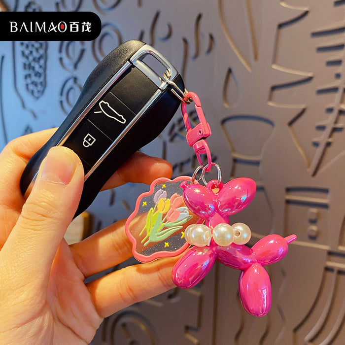 Wholesale Cartoon phone chain bead keychain phone case DIY jewelry hanging chain bag pendant