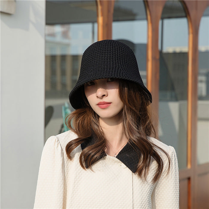 Wholesale bucket hat women's sun-proof hollow thin breathable sun hat bucket basin hat
