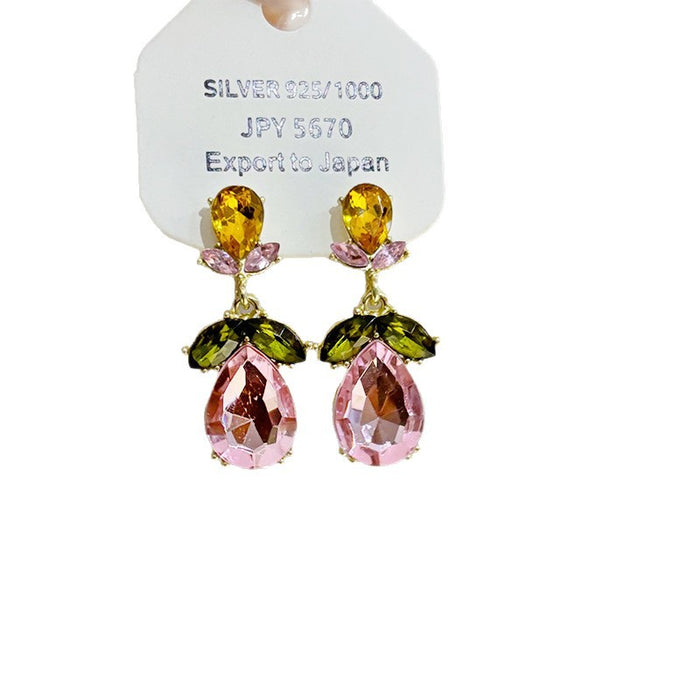 Wholesale Women's Flower Leaf Water Drop choker necklace Earrings suit