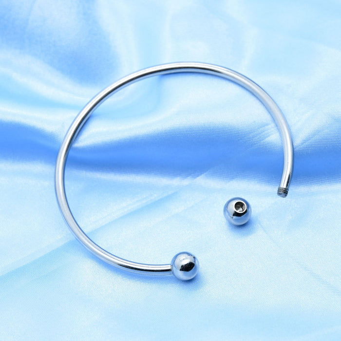 Wholesale Stainless Steel C-shaped Open Bracelet JDC-BT-ShuangN001