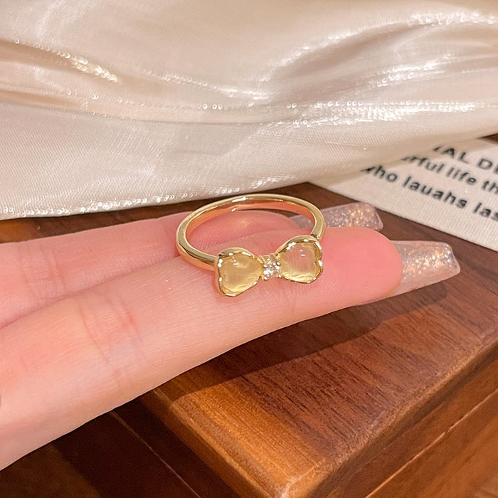 Wholesale Butterfly ring inlaid with zircon