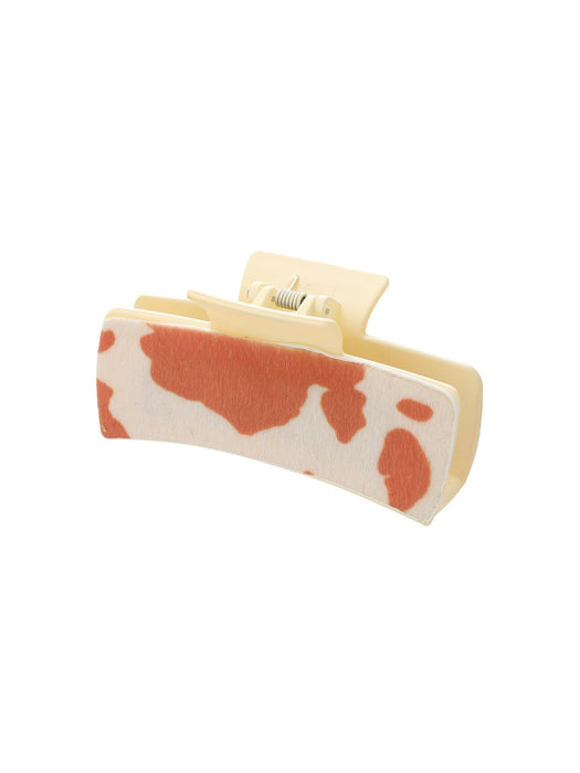 Wholesale Western Farm Style Cow Texture Leather Hair Clip Women' s Shark Clip