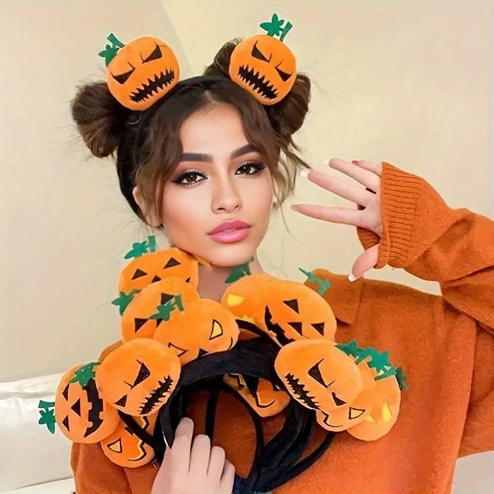 Wholesale Funny Pumpkin Headband Cute Pumpkin Devil Doll Headband  Party Hair Accessories