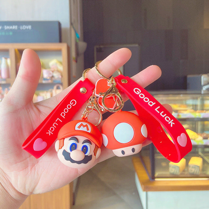 Wholesale Mushroom Head Doll PVC Keychain JDC-KC-YD101