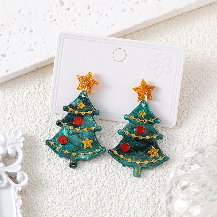 Wholesale Christmas earrings cute cute earrings Christmas tree snowflake women fashion jewelry