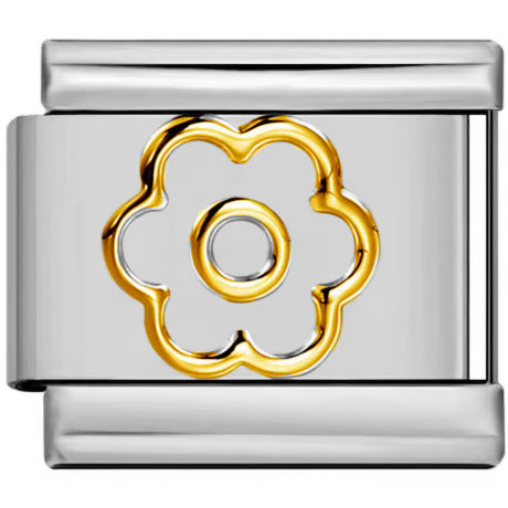 Wholesale Mother' s Day Series Stainless Steel Italian Flower Bracelet DIY Module Combination Jewelry