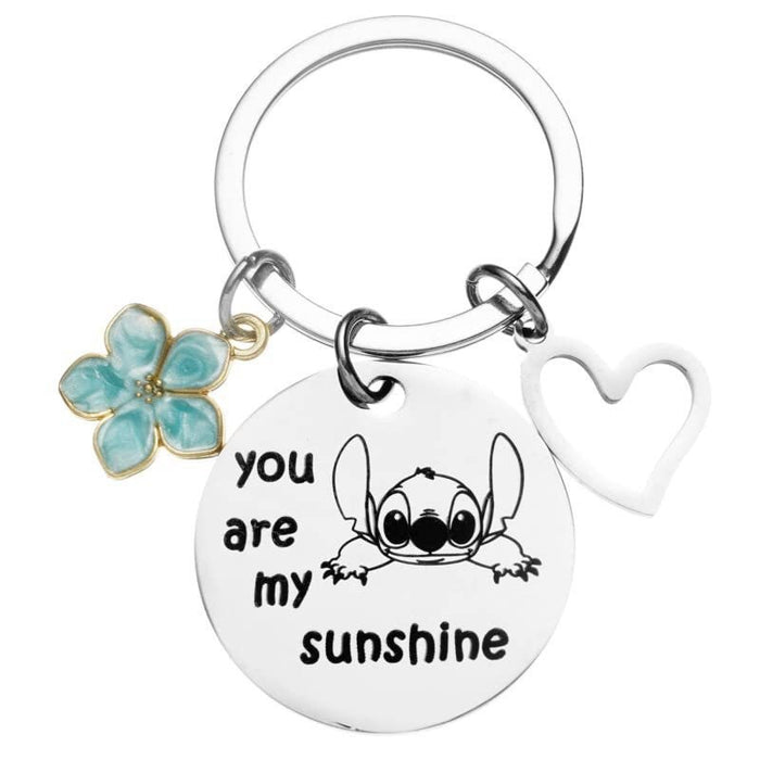 Wholesale You Are My Sunshine Pendant Necklace Love Stainless Steel Keychain JDC-KC-Mingl003