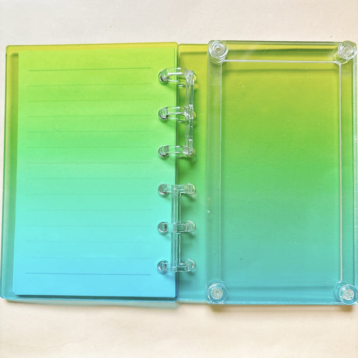 Wholesale Color gradient shake acrylic notebook A7 A5