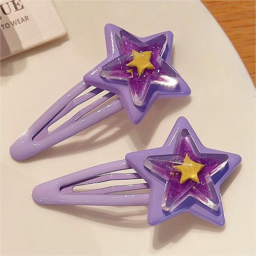 Wholesale Cute Colorful Five-pointed Star Dopamine Hair Clips JDC-HC-Shuy002