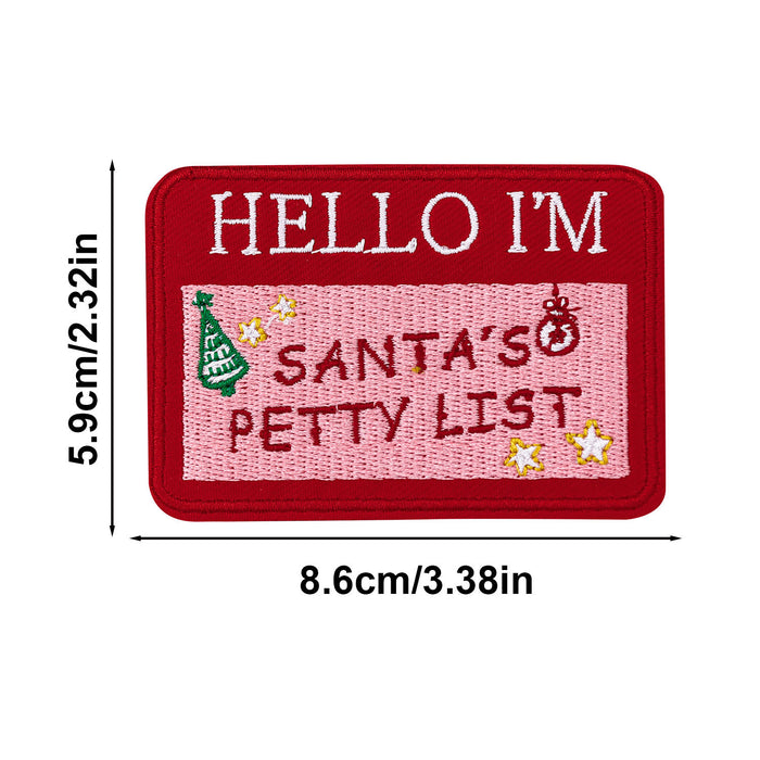 Wholesale Christmas text embroidery DIY Patches
