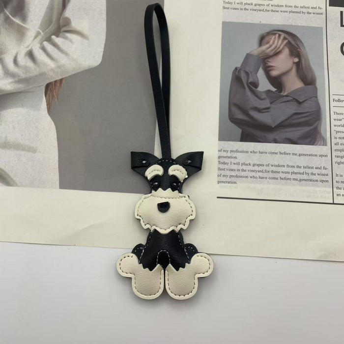 Wholesale Dog Leather Gift Personality Creative Dog Car Keychain Bag Hanging Ornaments