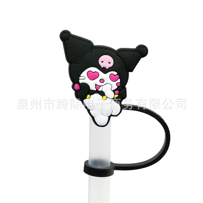 Wholesale 10pcs Silicone Cartoon Straw Cover JDC-SCR-KuaJ008