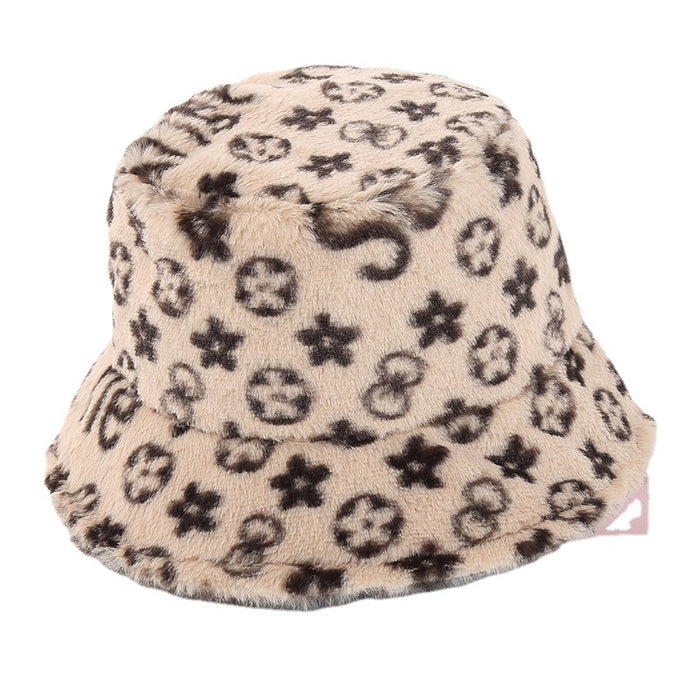 Wholesale Autumn and Winter Plush Warm Printed Fisherman Hat JDC-HT-ShunY001