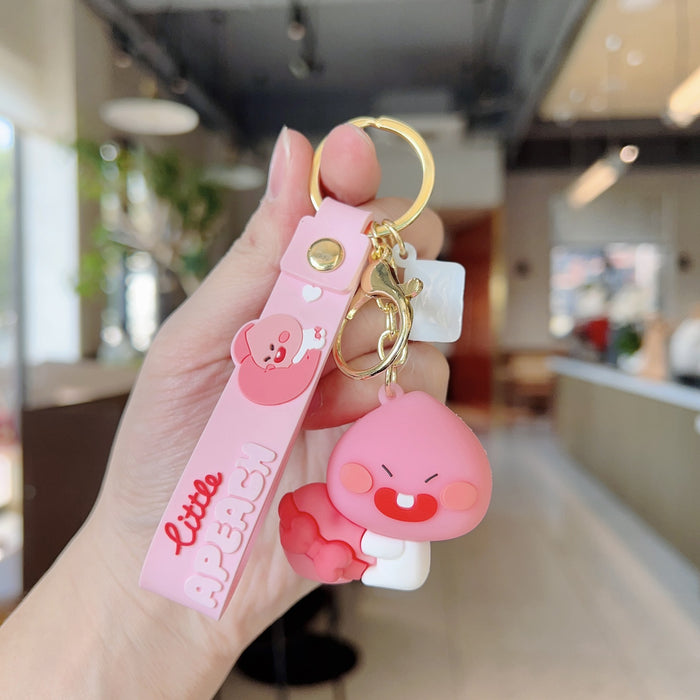 Wholesale Silicone Cartoon Doll Teddy Bear Keychain JDC-KC-WC013