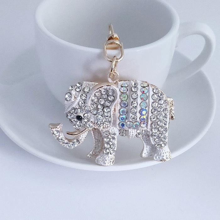 Wholesale Elephant Rhinestone Keychain Decorative Fashion Accessory
