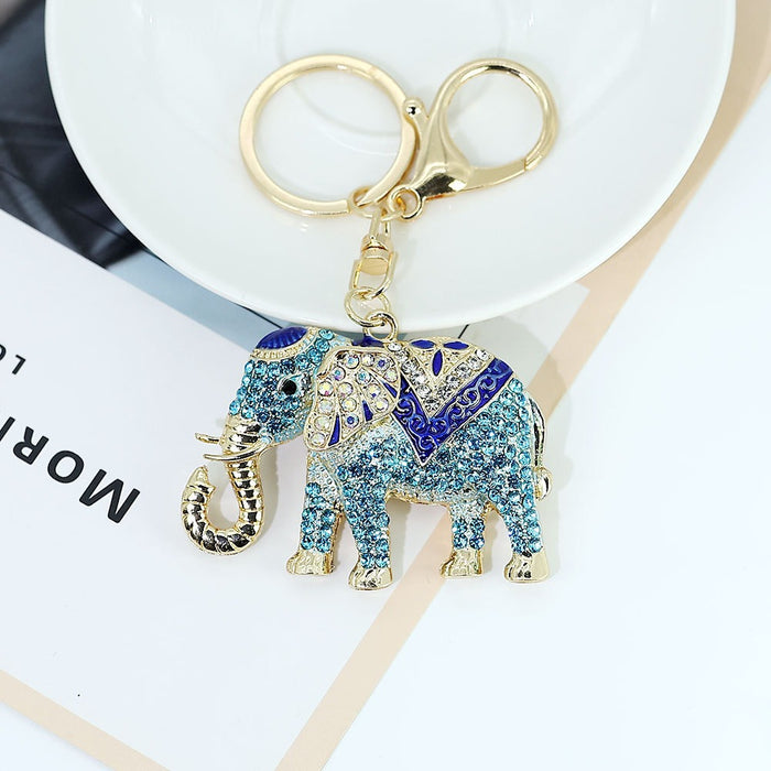 Wholesale Elephant Rhinestone Keychain Decorative Fashion Accessory