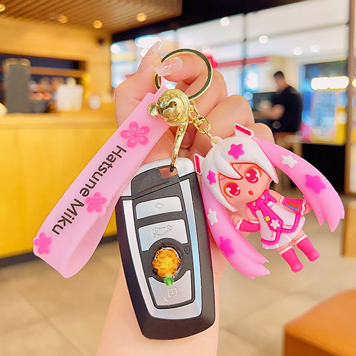 Wholesale Cartoon Twin Ponytail Beautiful Girl Keychain JDC-KC-YDao091