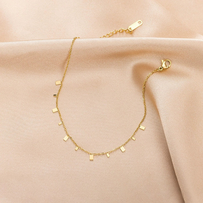 Wholesale Square anklet titanium steel