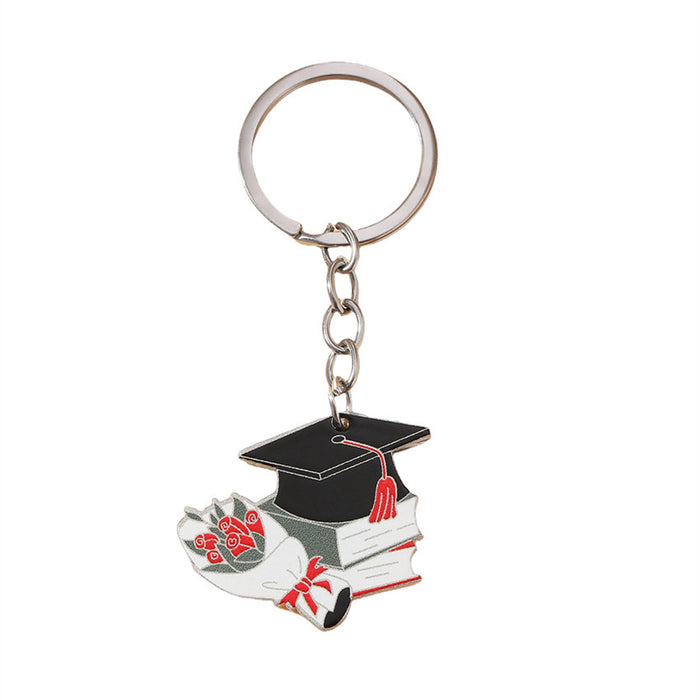 Wholesale Acrylic Graduation Season PhD Cap Keychain JDC-KC-RongRui015