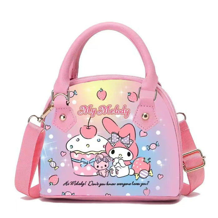 Wholesale PU Cartoon Printed Gradient Zippered Handbag Crossbody Bag (S) JDC-SD-YC002