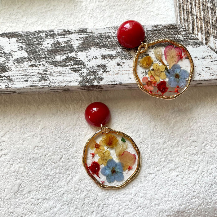 Wholesale Vintage plant dropper earrings with cute ear clips and earrings